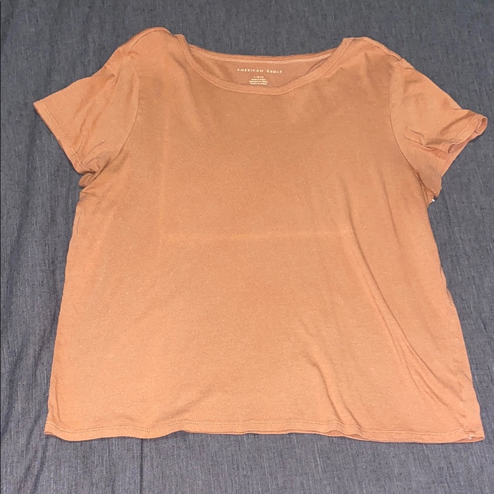 American Eagle Outfitters Orange Relaxed Boxy Tee